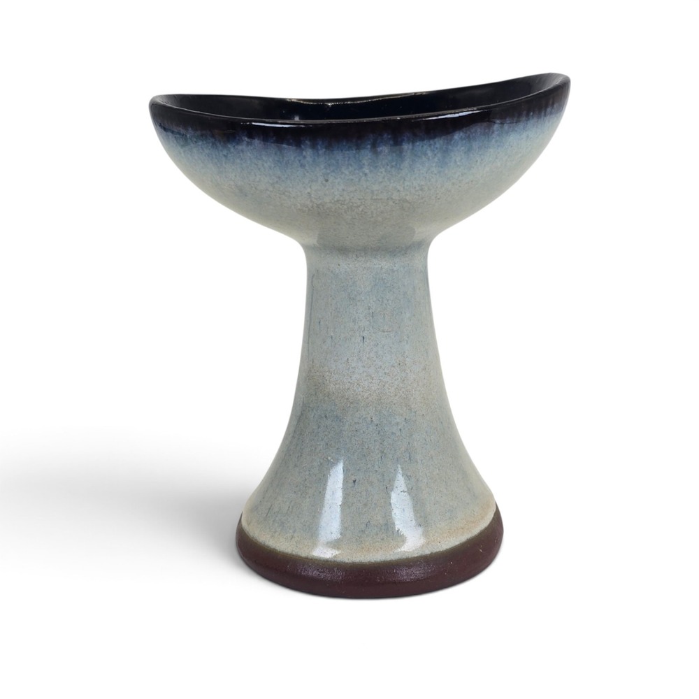 Vintage 1960s Peter Pots Pottery Candleholder Seagull Blue MCM Rhode Island - Picture 4 of 10